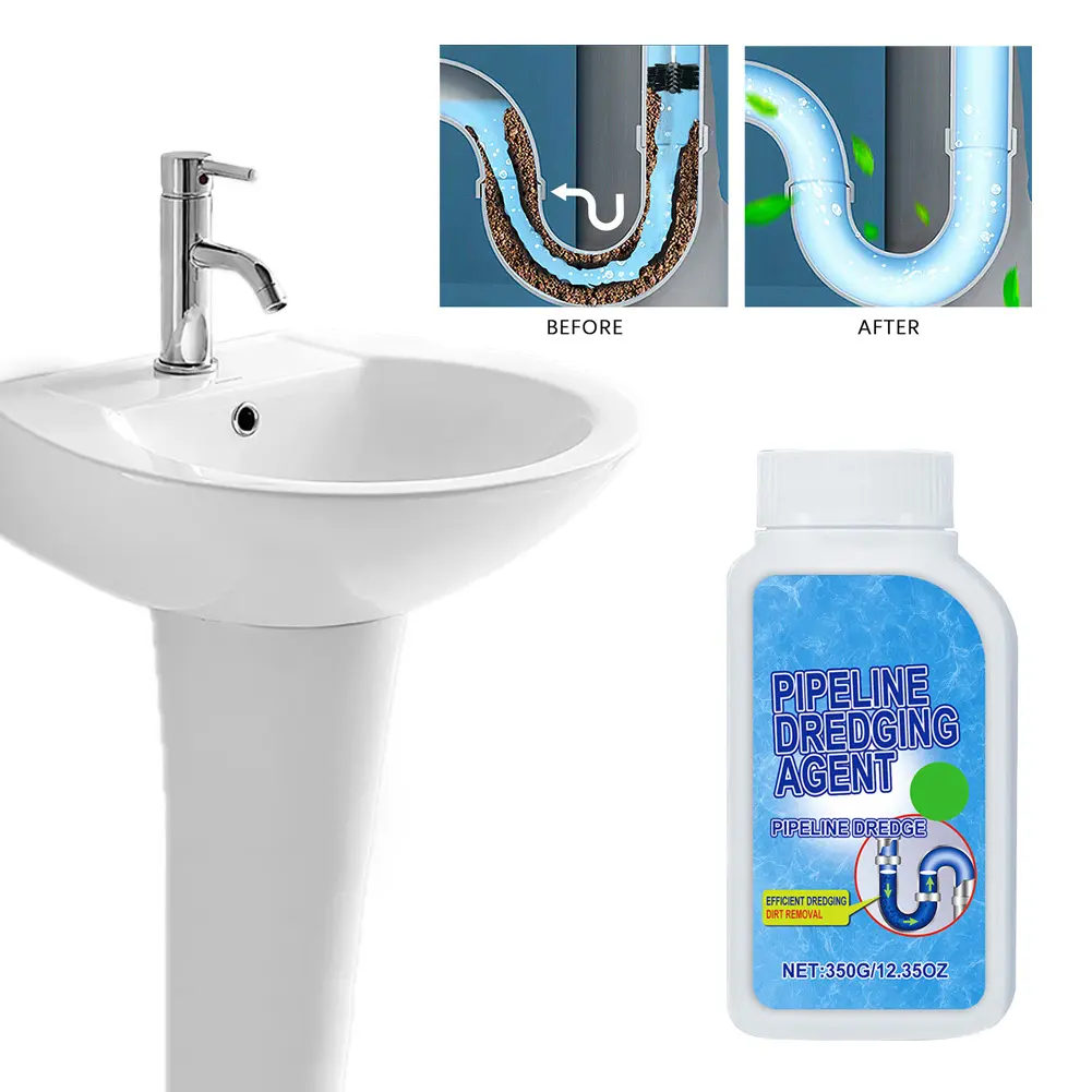 Drain Clog Remover Quick Cleaning Sink And Drain Cleaner Powder Pipe Unblocker Powder for Kitchen Sink and Toilet Pipelines