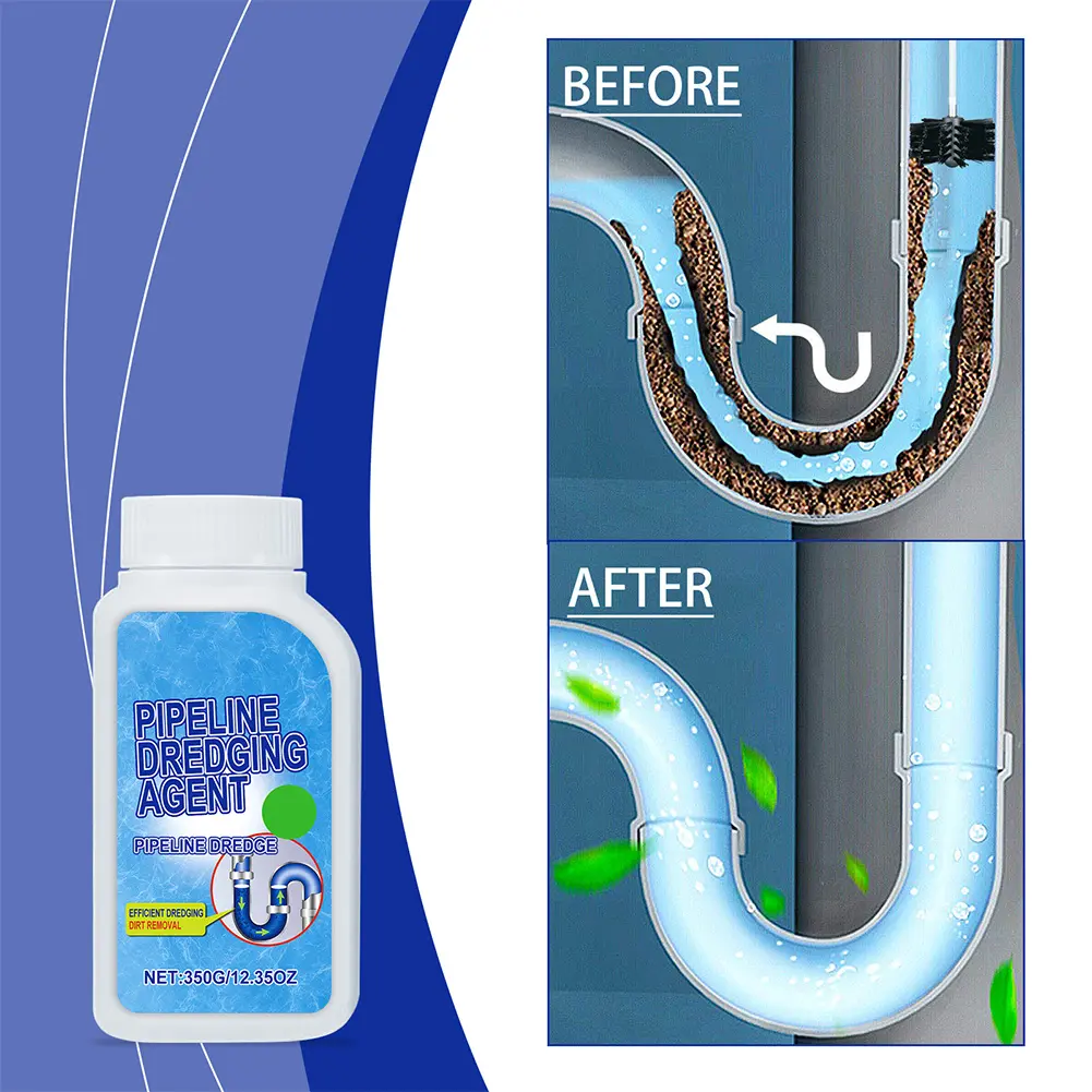 Drain Clog Remover Quick Cleaning Sink And Drain Cleaner Powder Pipe Unblocker Powder for Kitchen Sink and Toilet Pipelines