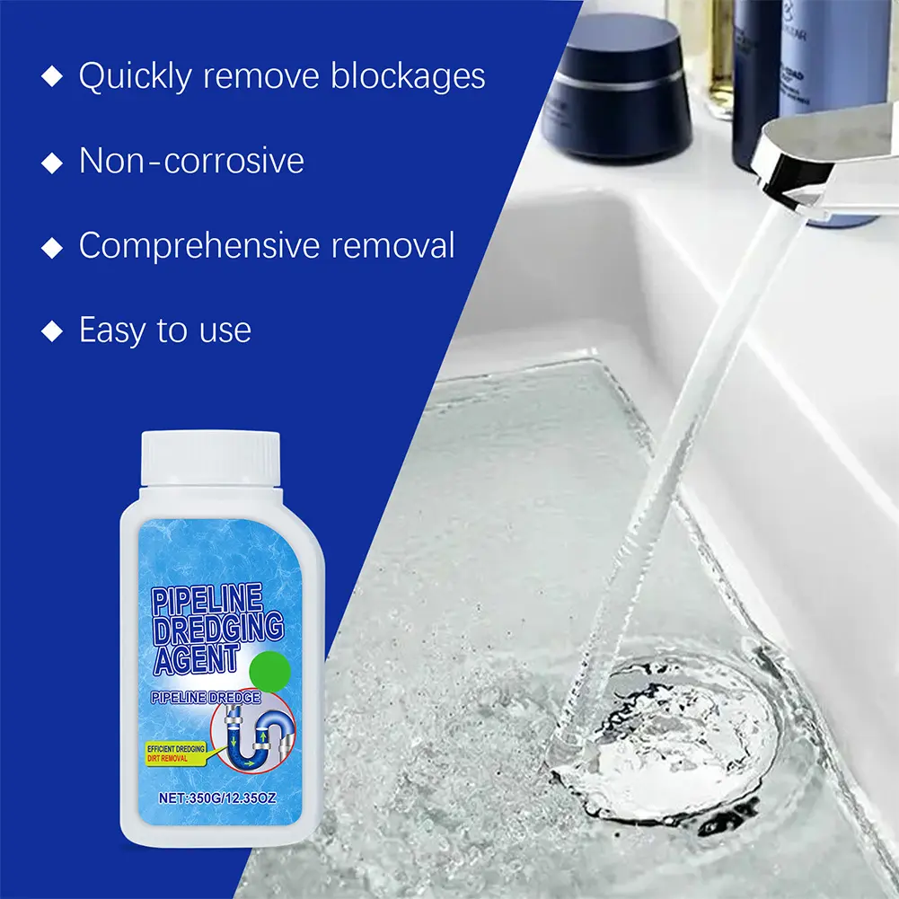Drain Clog Remover Quick Cleaning Sink And Drain Cleaner Powder Pipe Unblocker Powder for Kitchen Sink and Toilet Pipelines