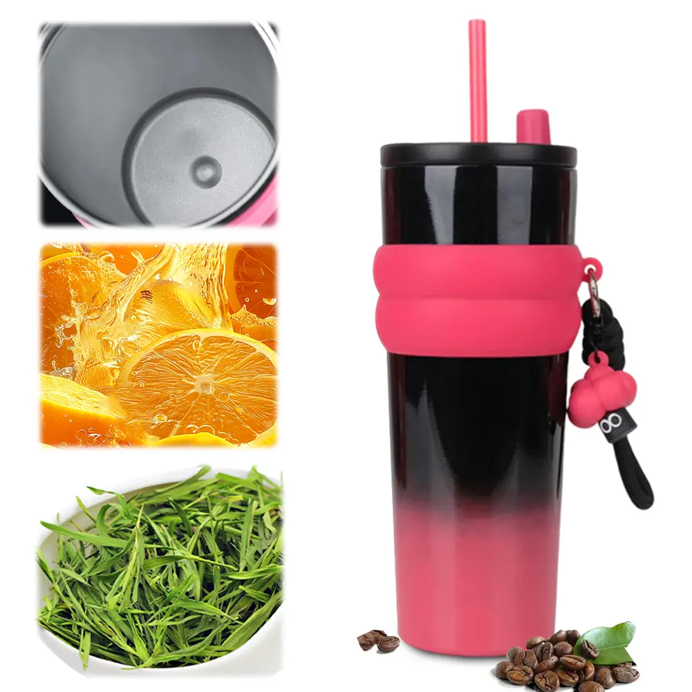 700ml Gradient Color Space Cup Leak Proof Inner Insulated Cup Waterproof Portable Space Kettle for Outdoor Camping Hiking Picnic