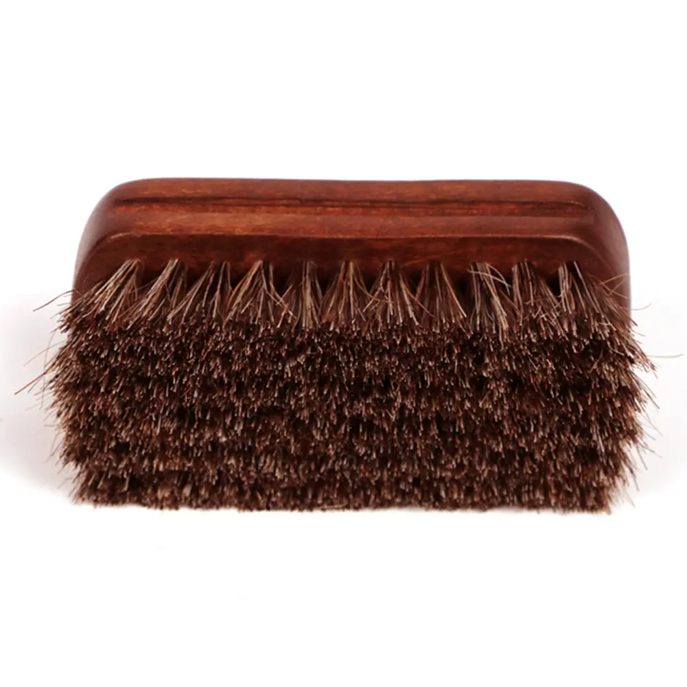 2-5PCS Horsehair Leather Textile Cleaning Brush for Car Interior Furniture Apparel Bag
