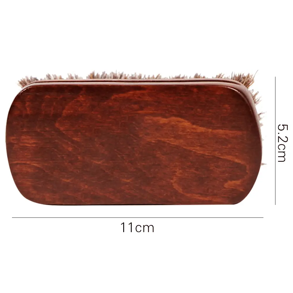 2-5PCS Horsehair Leather Textile Cleaning Brush for Car Interior Furniture Apparel Bag