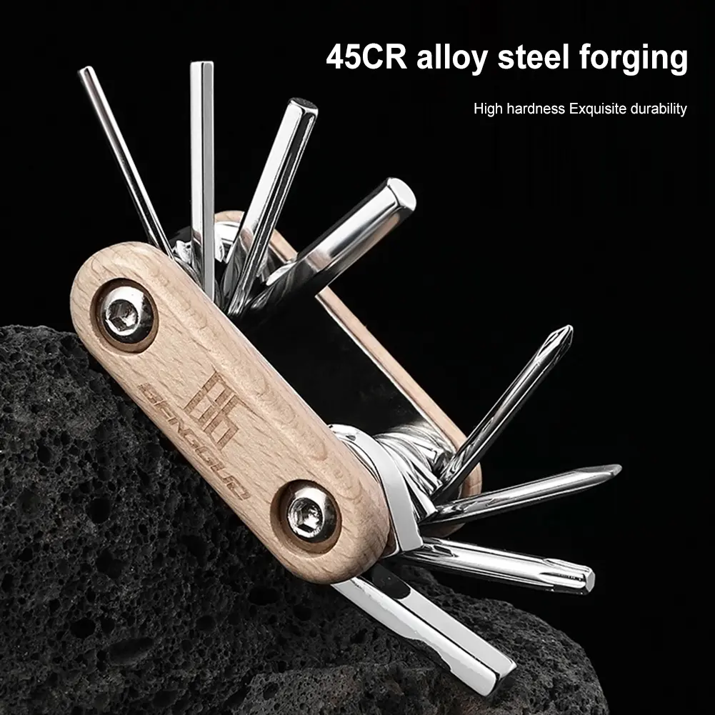 8-in-1 Bicycle Repair Tool Portable Bike Maintenance Tool Mountain Bike Wrench Multi Tools for Cycling Hex Spoke Maintenance