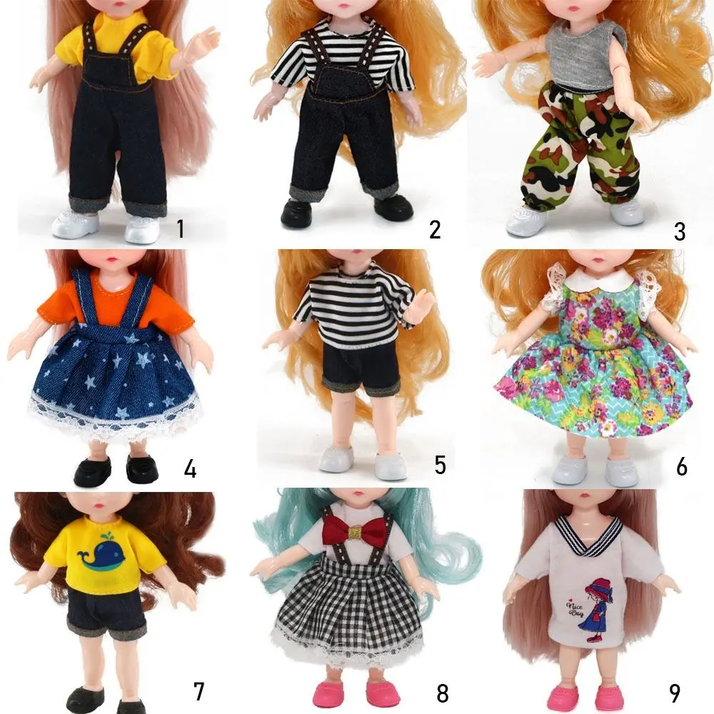 16cm Doll Clothes Fashion High-end Overall Dolls Skirt Suit DIY Dress Up Doll Accessory Best Gifts For Children Girls Toys