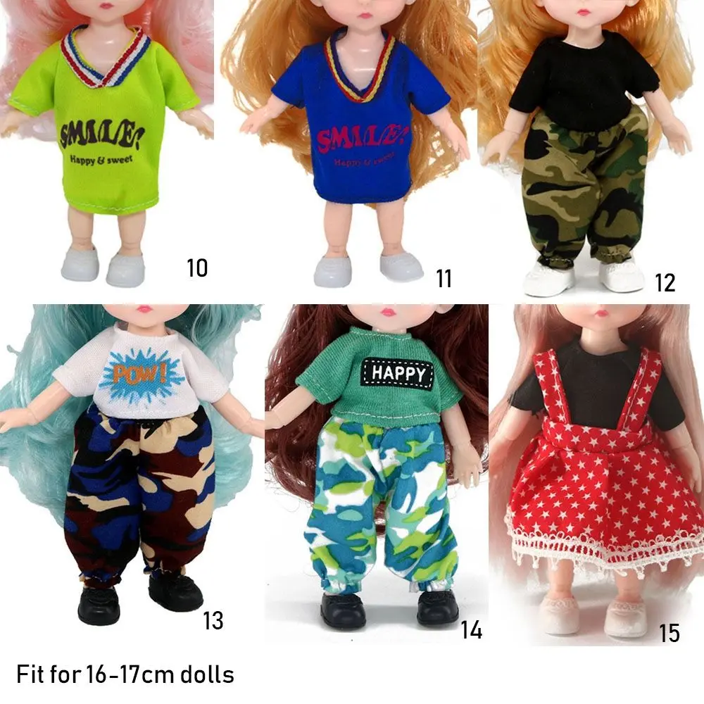 16cm Doll Clothes Fashion High-end Overall Dolls Skirt Suit DIY Dress Up Doll Accessory Best Gifts For Children Girls Toys