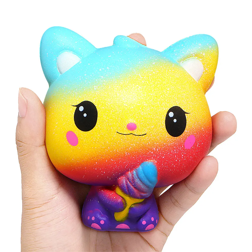 Squishies Fidget Toy Cartoon Ice Cream Popcorn PU Squishy Slow Rising Cream Scented Anti Stress Kawaii Kids Squishies Toys Gift