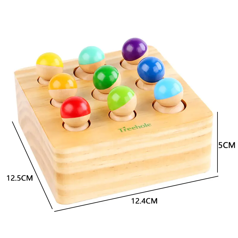 Kids Montessori Toy Socket Villain Cylinder Children Kindergarten Early Education Hand-eye Coordination 3D Puzzles Toys For Baby