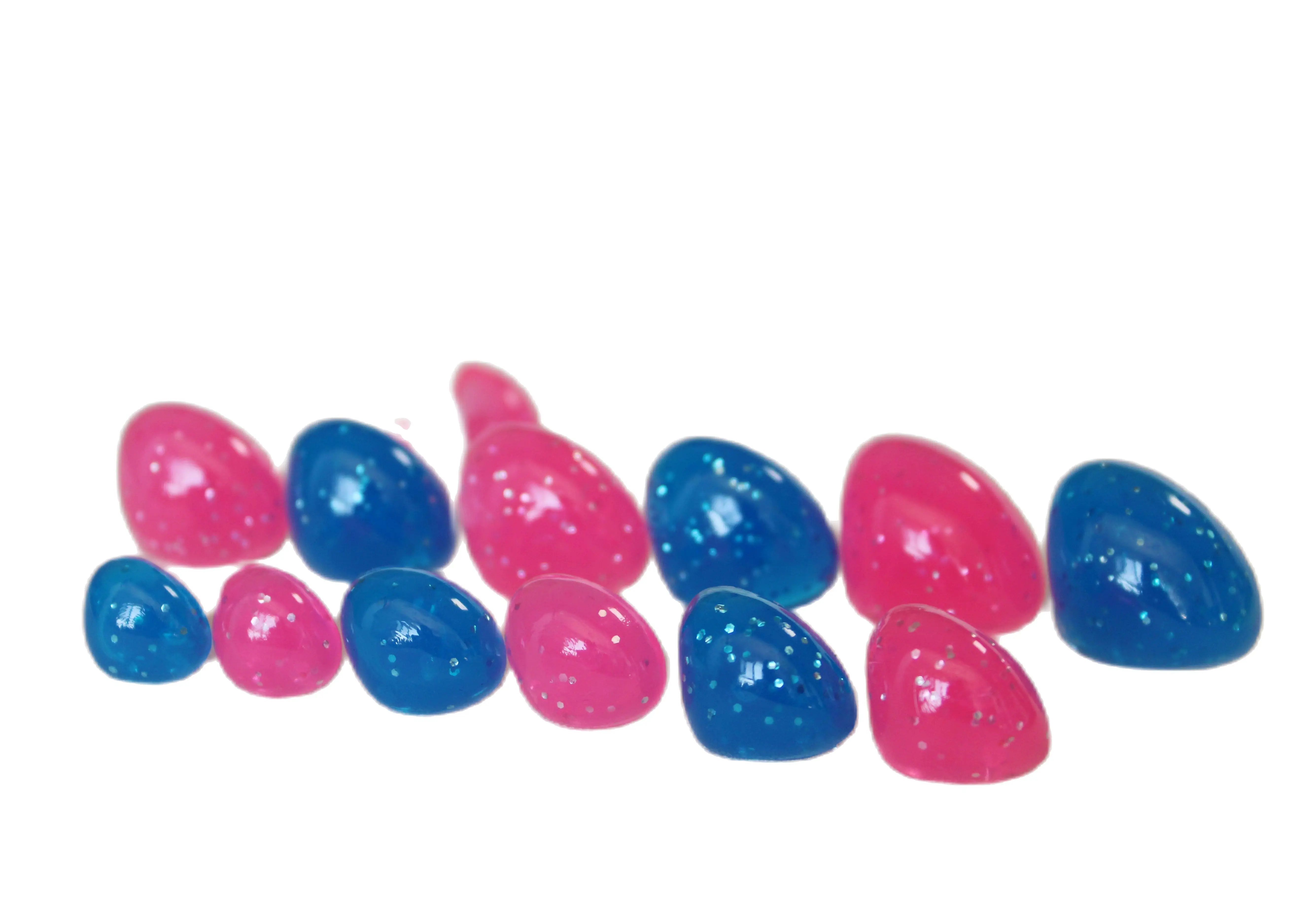 30pcs 15mm to 26mm new style masckaszem customize glitter nose toy safety animal doll nose findings blue pink