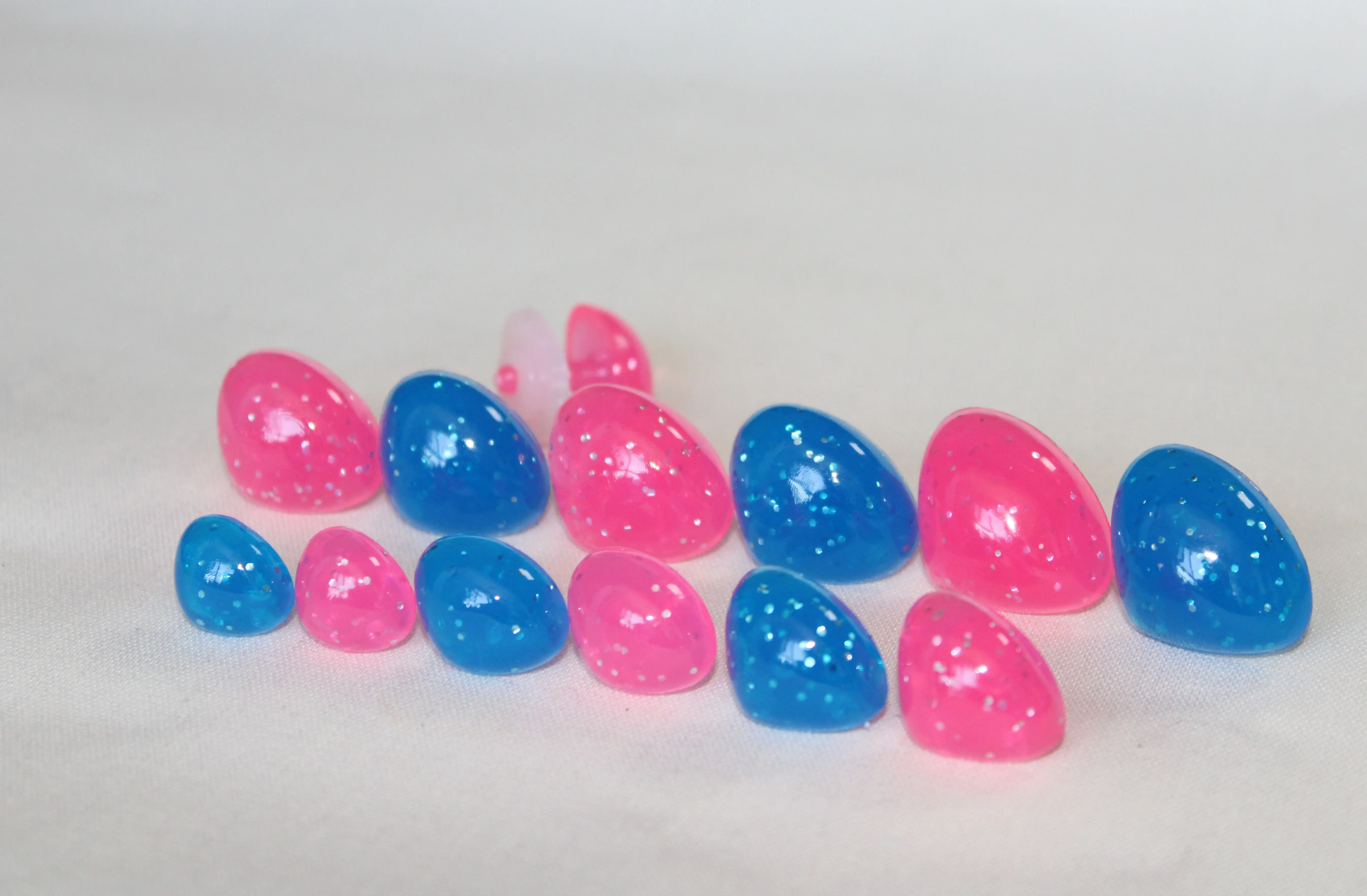 30pcs 15mm to 26mm new style masckaszem customize glitter nose toy safety animal doll nose findings blue pink