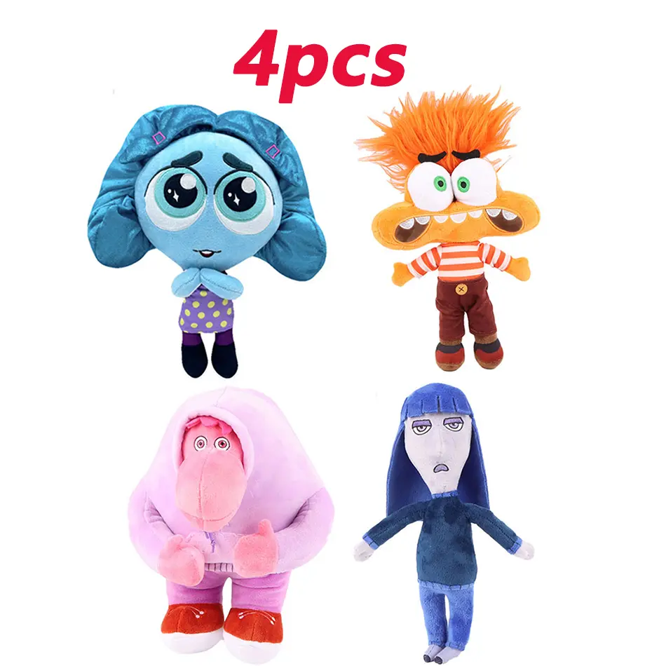 Disney Movie Inside Out 2 Plush Toys Sadness & Joy Cartoon 20cm Plush Toy Dolls Kawaii Children Birthday Gift