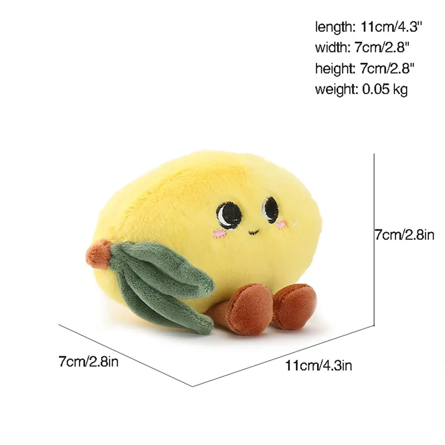 1PC Simulated Stuffed Fruit And Vegetable Soft Cute Cartoon Plush Toys Lemon Pumpkin For Baby Kids Appease Soother Toy Gifts