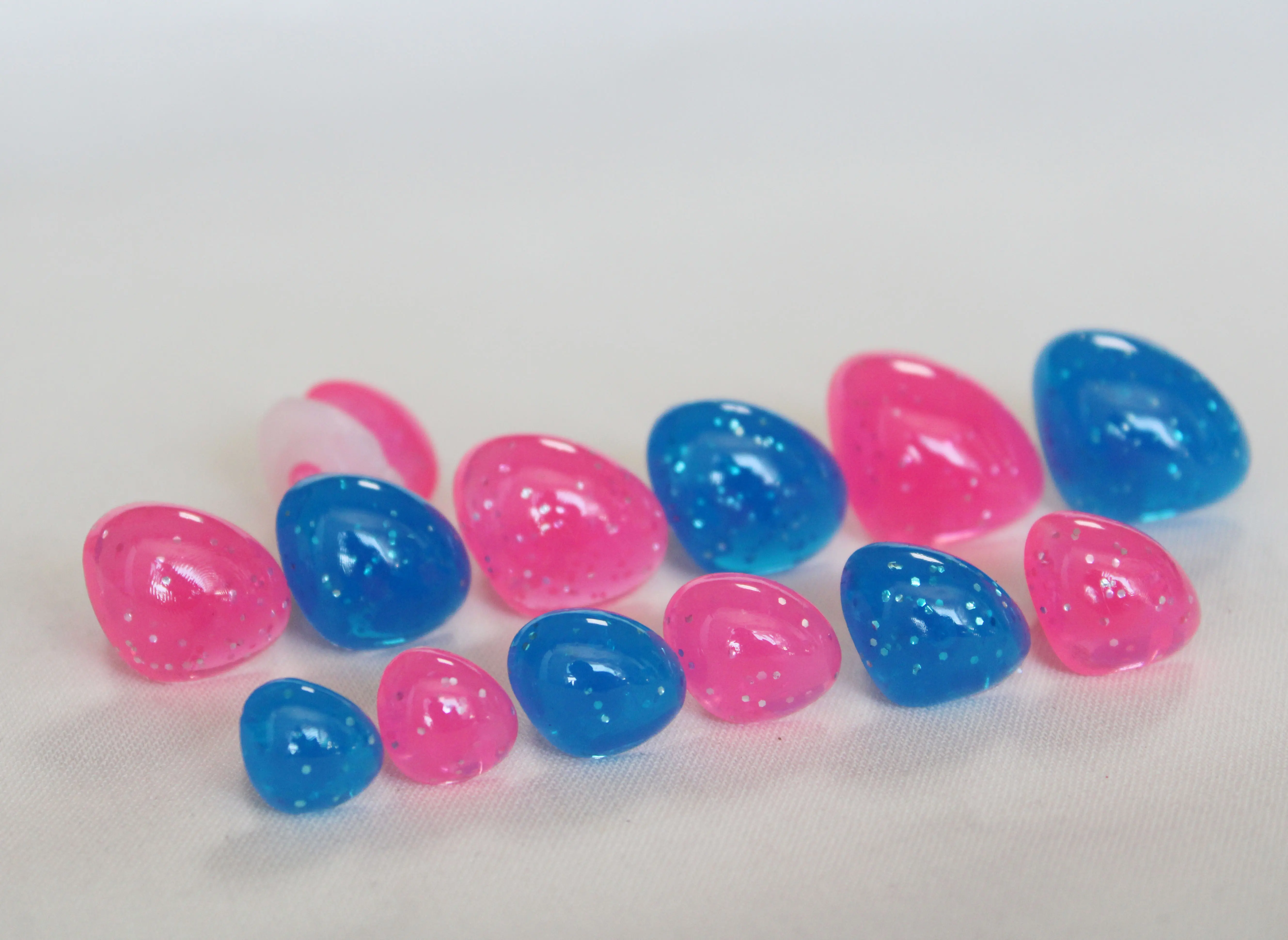 30pcs 15mm to 26mm new style masckaszem customize glitter nose toy safety animal doll nose findings blue pink