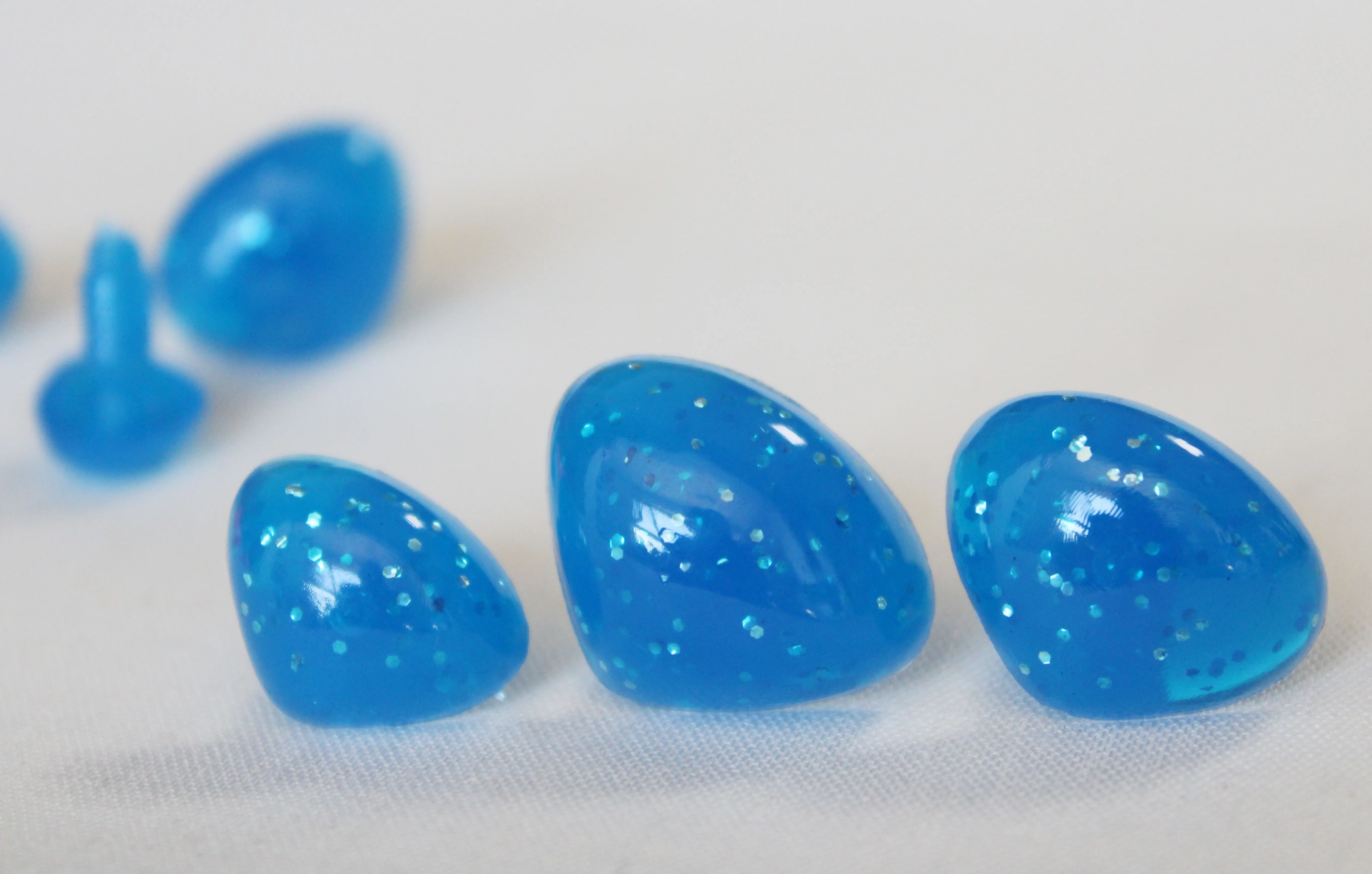 30pcs 15mm to 26mm new style masckaszem customize glitter nose toy safety animal doll nose findings blue pink