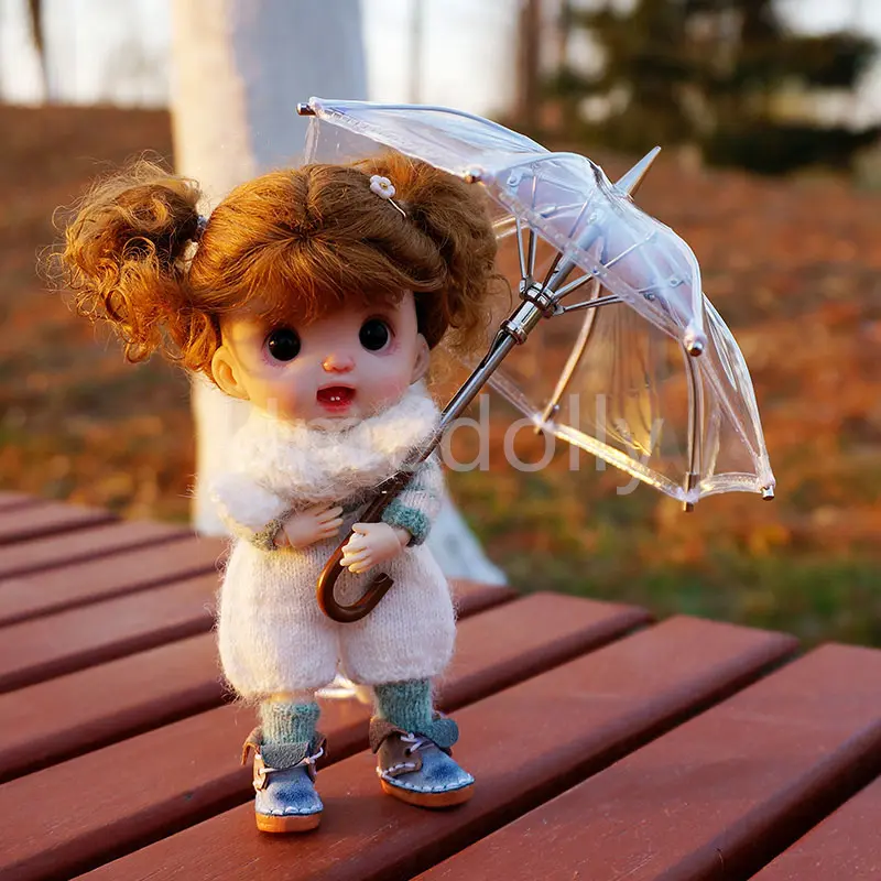 1/6 or 1/12 Scale Mini Transparent Umbrella for Blyth OB11 1/8 BJD Doll Clothes Accessories Toy