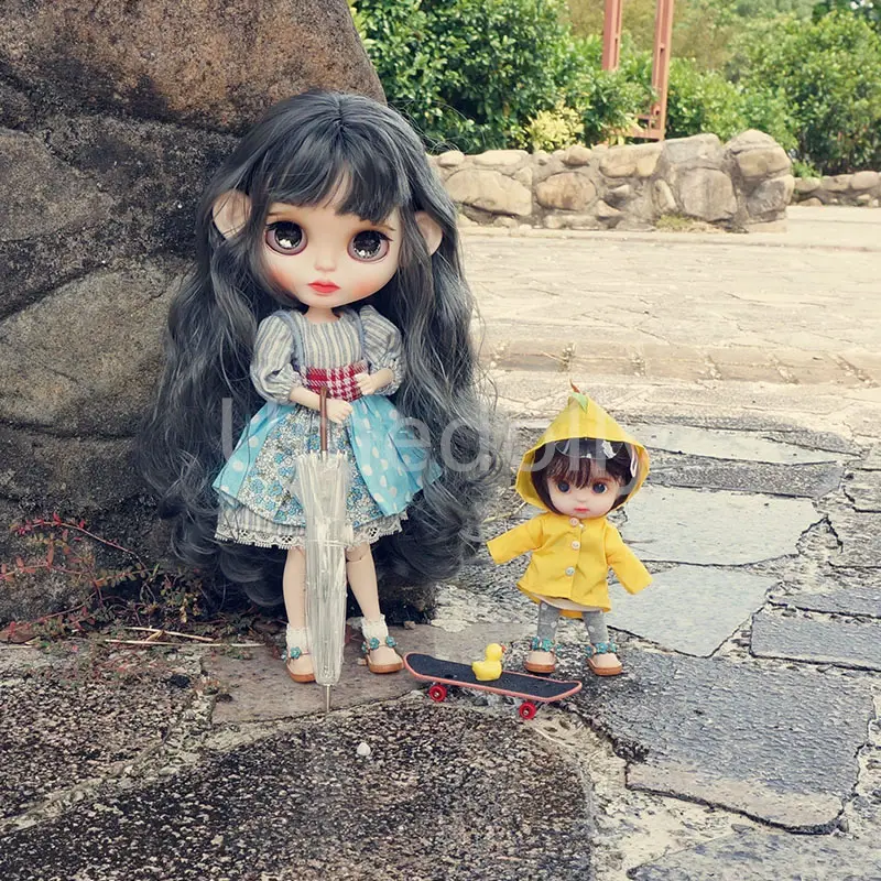 1/6 or 1/12 Scale Mini Transparent Umbrella for Blyth OB11 1/8 BJD Doll Clothes Accessories Toy