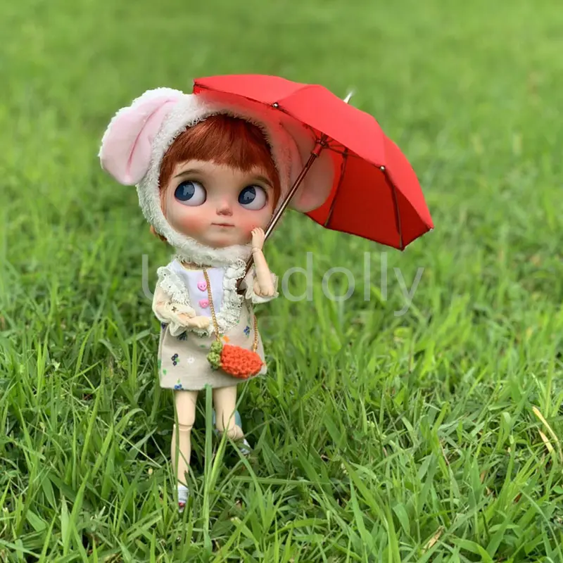 1/6 or 1/12 Scale Mini Transparent Umbrella for Blyth OB11 1/8 BJD Doll Clothes Accessories Toy