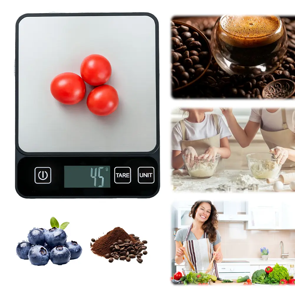 10kg/1g Digital Kitchen Scale Precision Digital Weight Grams and Oz Scale Food Weight Scale Gram Scale for Cooking Baking