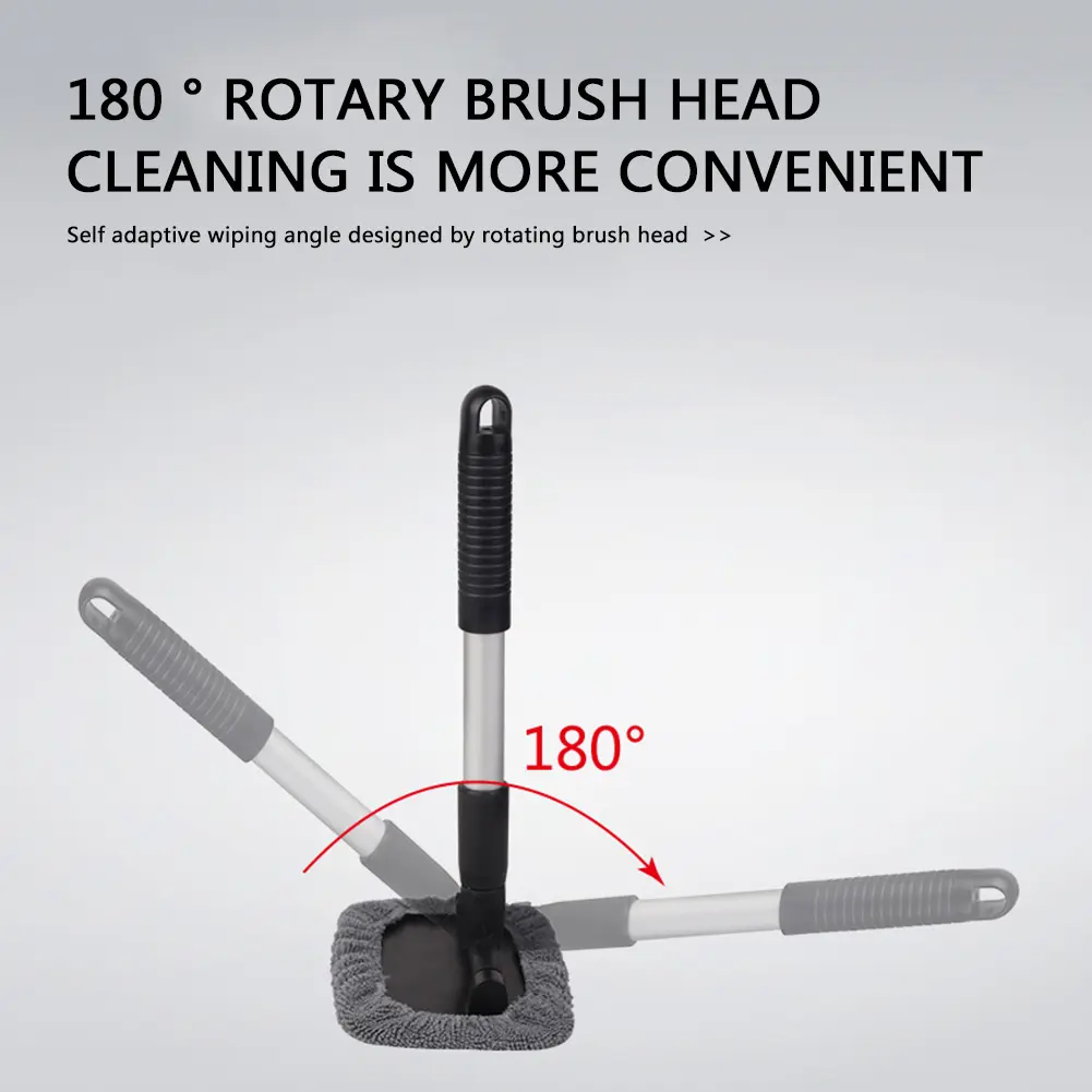 1-5Set Window Cleaning Brush Microfiber with Washable Pad Auto Window Glass Wiper Extendable Handle Window Windshield Cleaner
