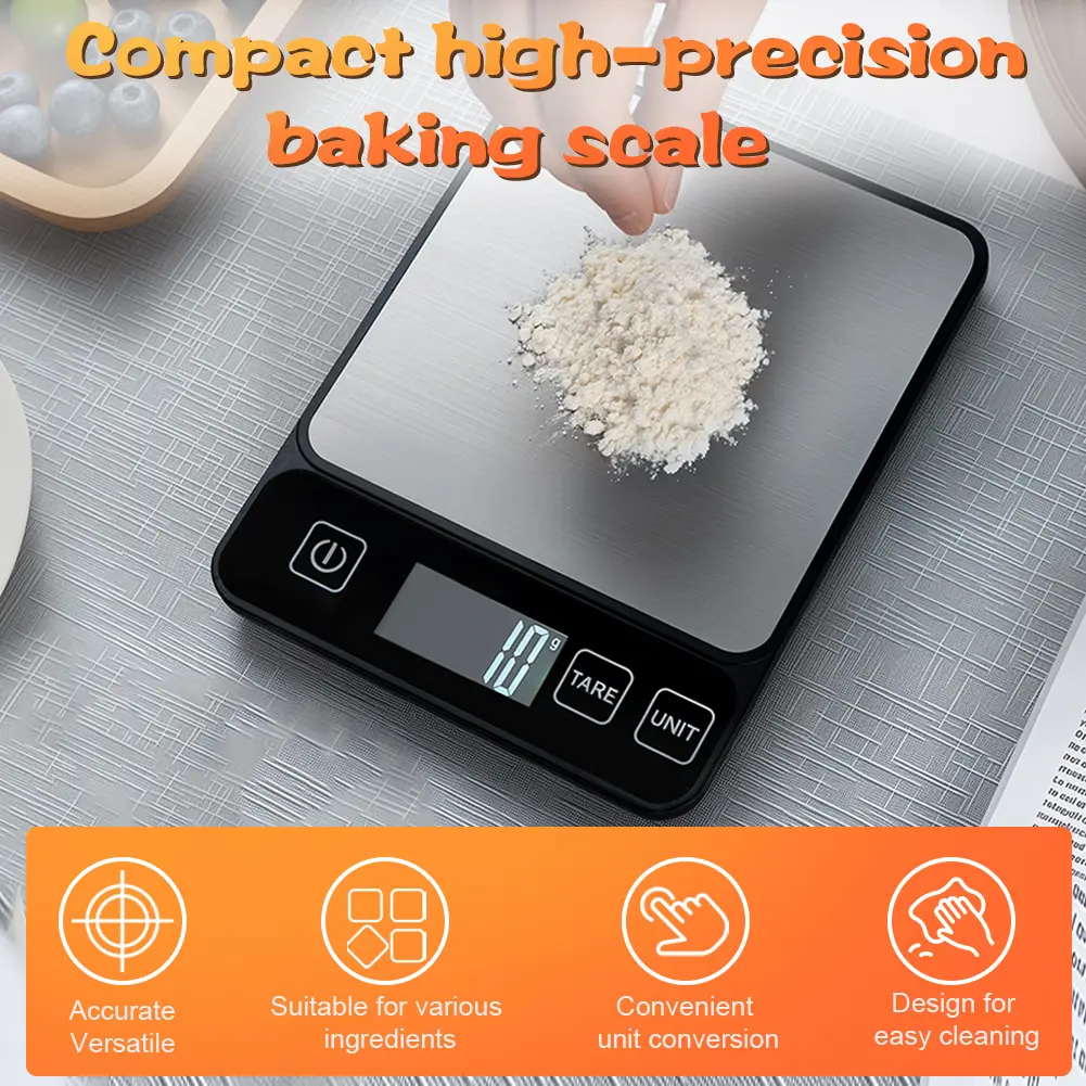 10kg/1g Digital Kitchen Scale Precision Digital Weight Grams and Oz Scale Food Weight Scale Gram Scale for Cooking Baking