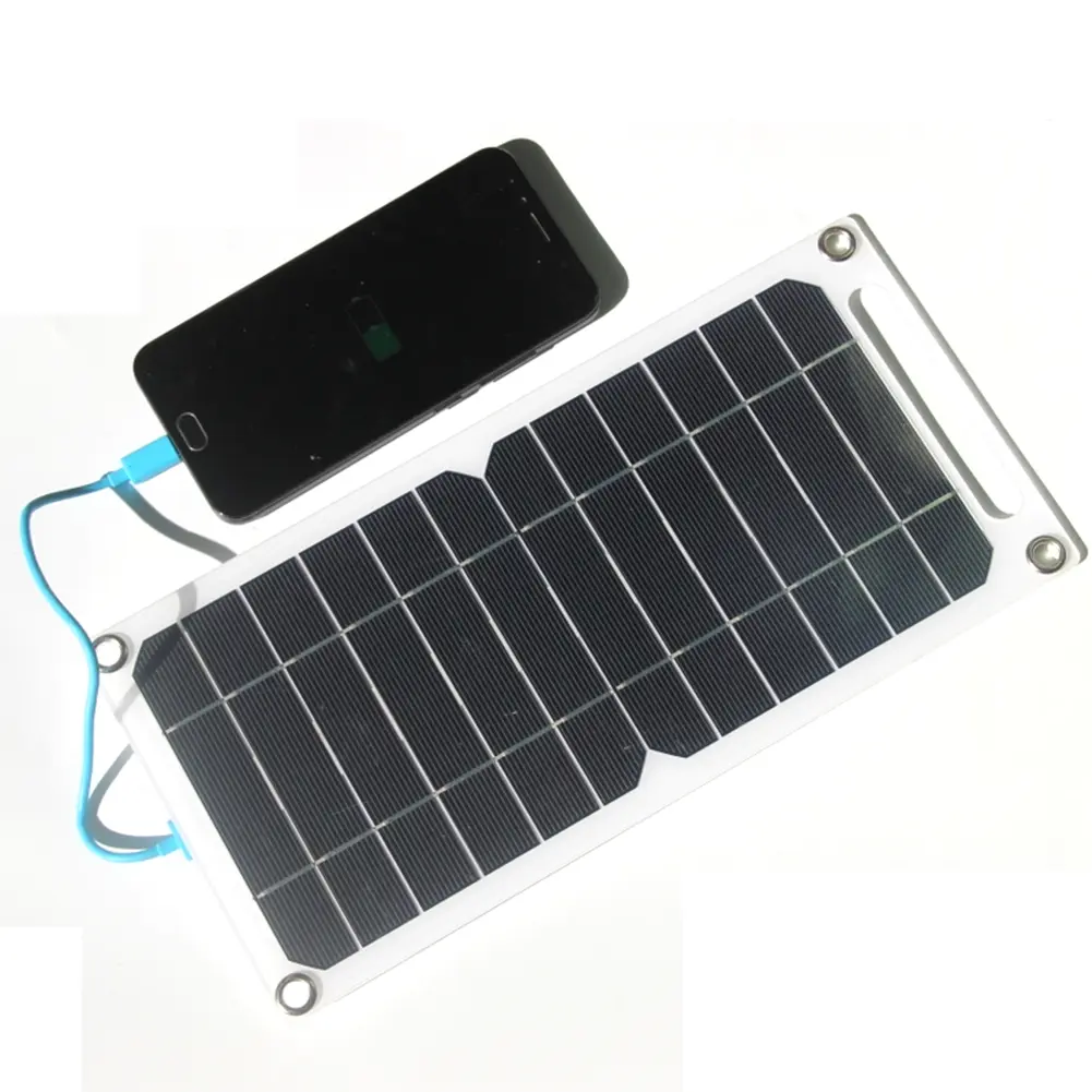 USB Solar Panel Outdoor 6W 5V Portable Climbing Camping Travel Solar Charger Generator Power Bank for Mobile Phone Lights
