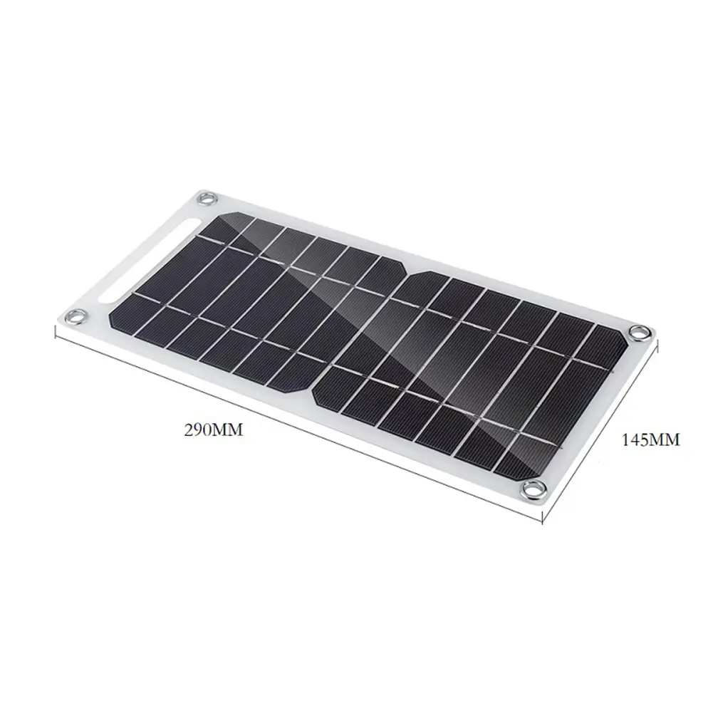 USB Solar Panel Outdoor 6W 5V Portable Climbing Camping Travel Solar Charger Generator Power Bank for Mobile Phone Lights