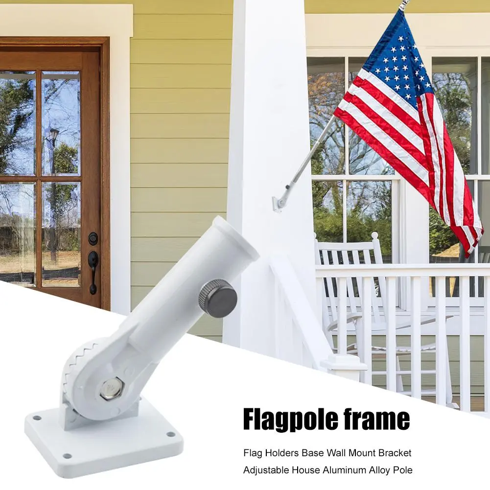 Adjustable Aluminum Alloy Wall Mounting Flag Holder Bracket Angle Flag Base