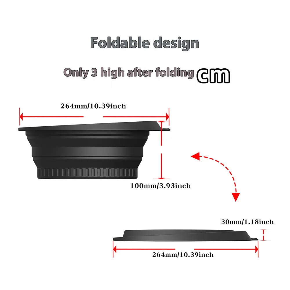 Silicone Ice Facial Folding Washbasin with Built-in Icetray Collapsible Ice Water Face Cold Plunge for Face Ice Bath