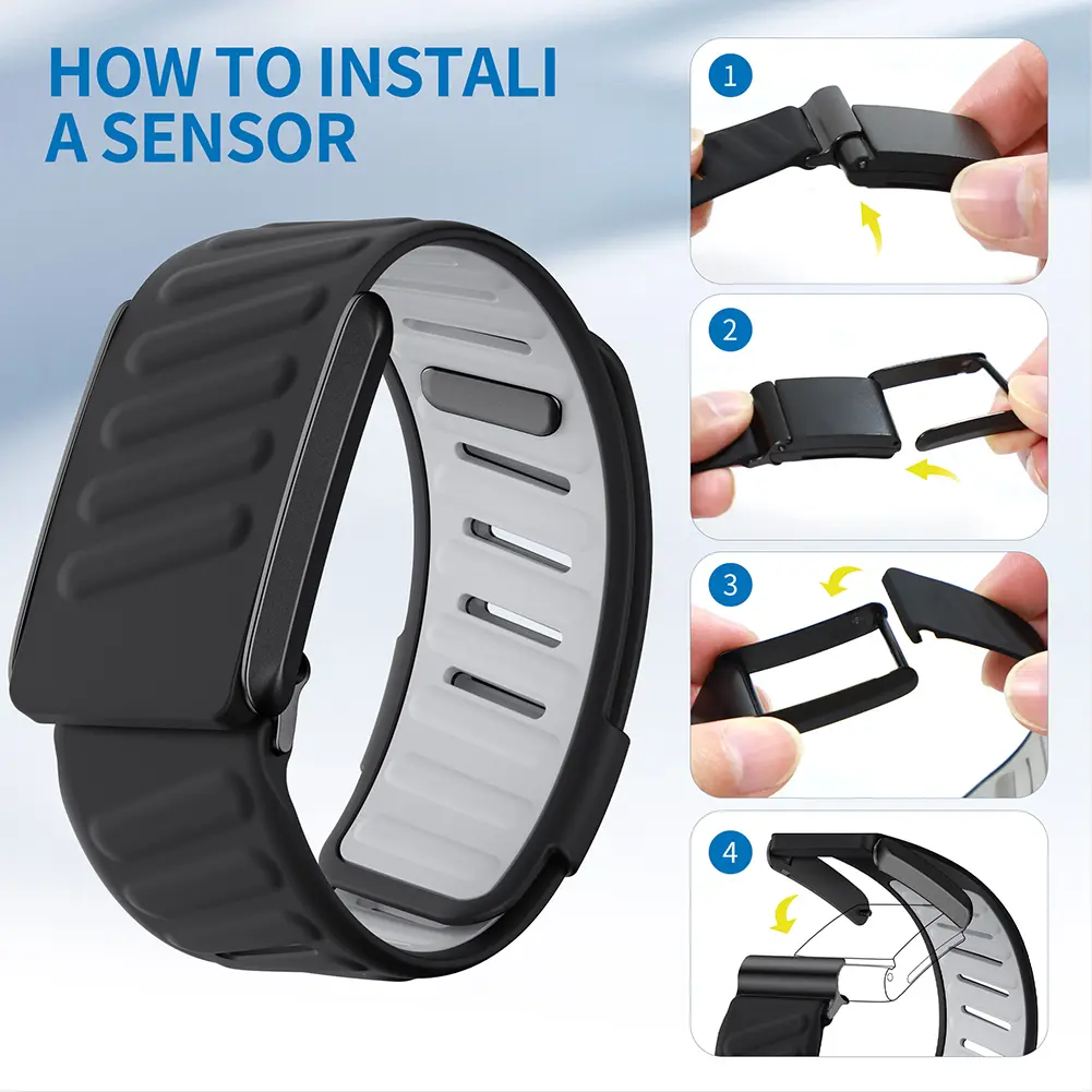 Wrist Band Silicone Adjustable Strap Waterproof Soft Breathable Sports Wristband Silicone Band for Whoop 4.0 Heart Rate Monitor