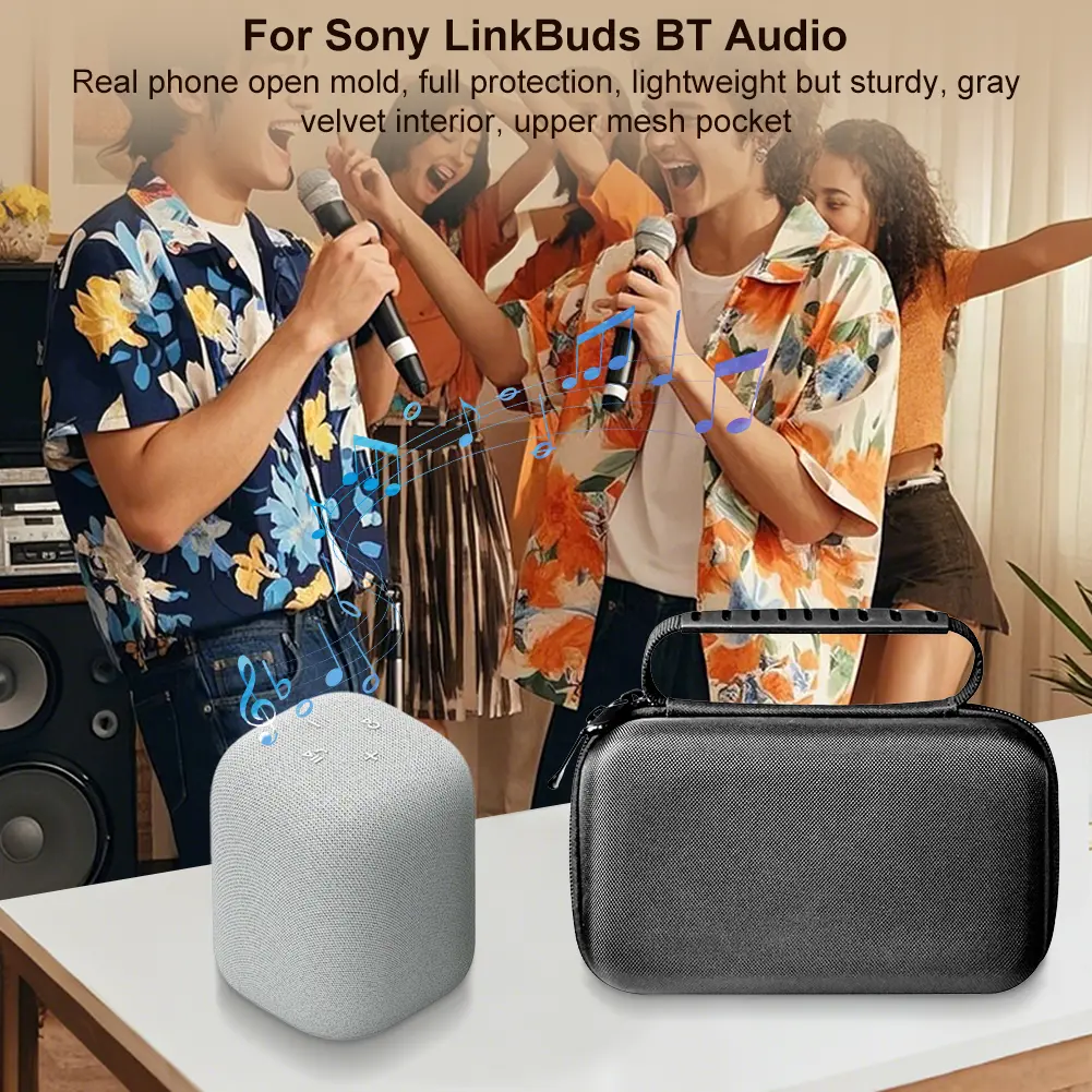 Hard Carrying Case Shockproof Travel Protective Case Anti-scratch Portable Storage Bag for Sony LinkBuds Speaker