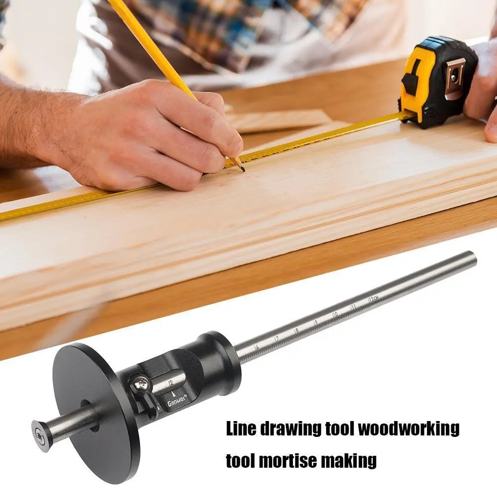 Parallel Line Scriber Parallel Marking Gauge with Scale Woodworking Drawing Tool