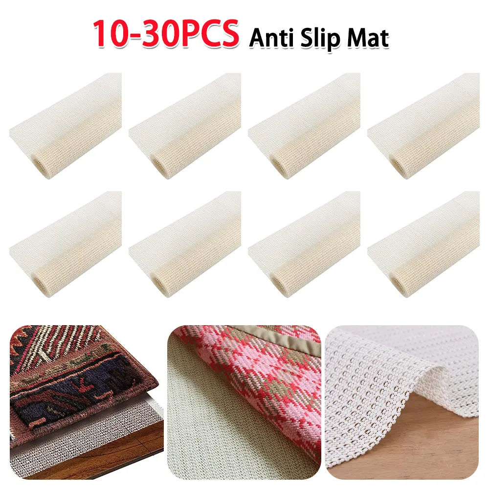 10-30PCS Bathroom Anti Slip Mat Rug PVC Water Absorption Mat Entrance Doormat Carpet