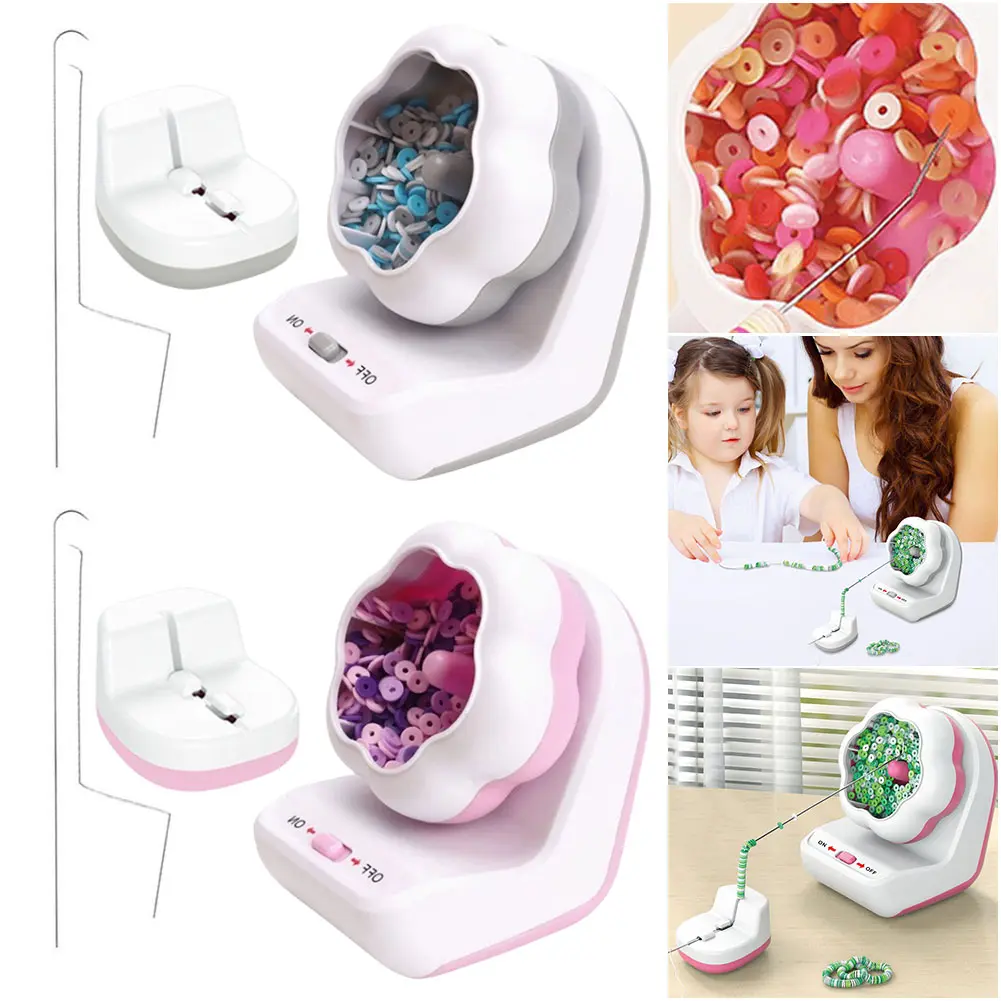 Clay Bead Spinner Bracelet Spinner and Necklace Making Machine Automatic Bracelet Beading Machine Gift for Girls