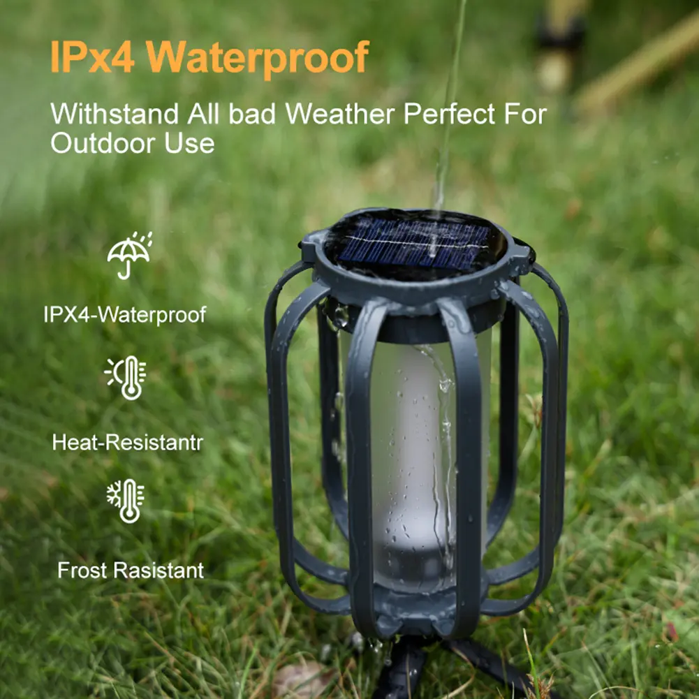 Solar LED Portable Landscape Light Waterproof Outdoor Hanging Lights Courtyard Antique Lamp for Yard Garden Patio Porch Decor