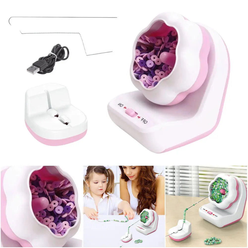 Clay Bead Spinner Bracelet Spinner and Necklace Making Machine Automatic Bracelet Beading Machine Gift for Girls