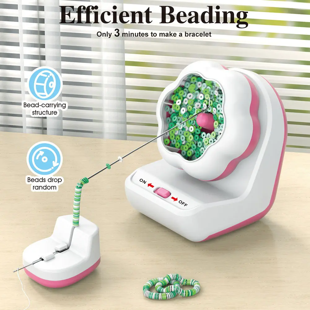 Clay Bead Spinner Bracelet Spinner and Necklace Making Machine Automatic Bracelet Beading Machine Gift for Girls