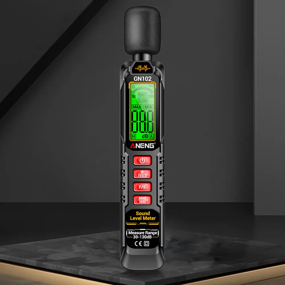 Decibel Meter Range 30-130dB Portable Sound Level Meter with LED Display Digital Noise Meter for Home Neighborhood Factory