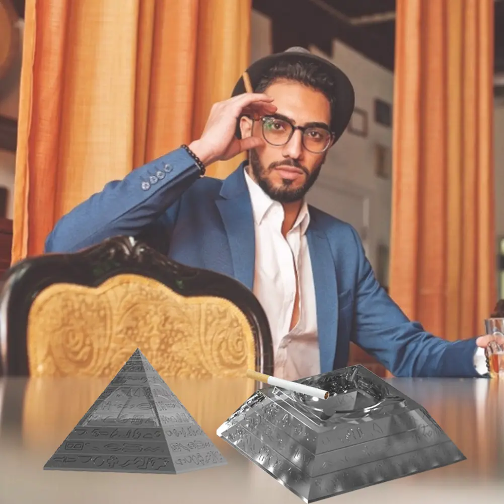 Ashtray Molds DIY Handcrafts Large Pyramid Molds Home Decor Silicone Art Mold Holiday Ornament for Making Hand Craft