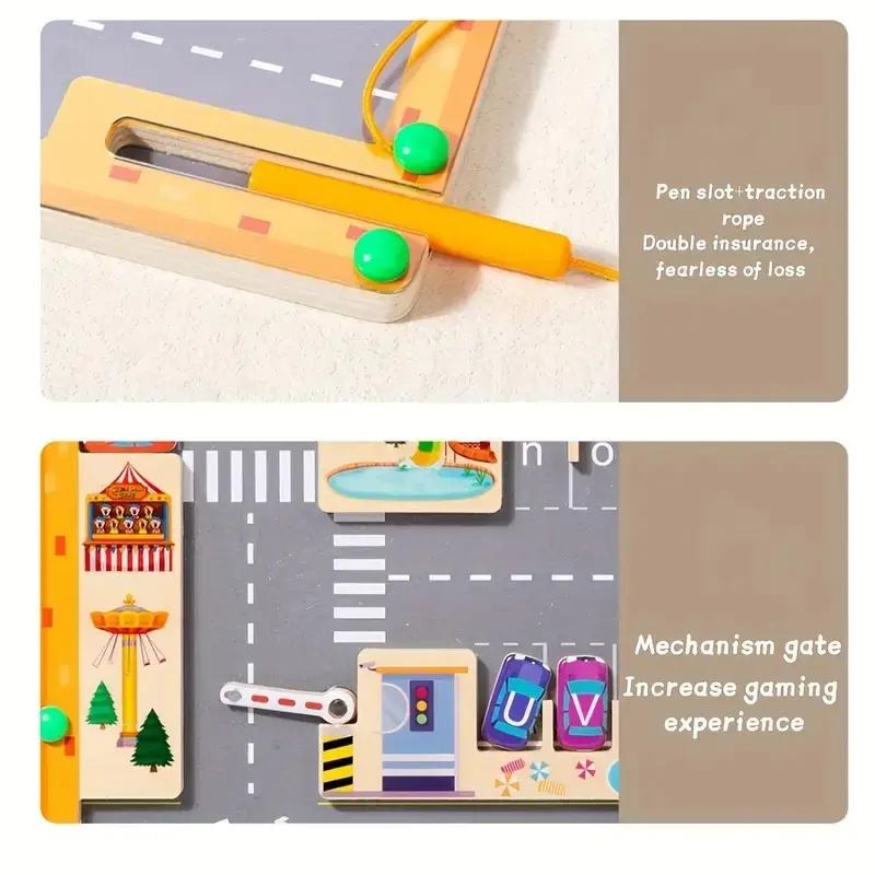 Magnetic Alphabet Maze Letter Puzzle Montessori Motor Skills Toys Wooden Learning Letter Board Sensory Activities for Toddlers