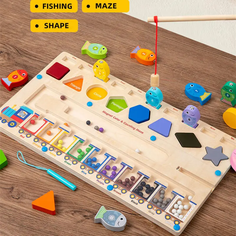 Magnetic Alphabet Maze Letter Puzzle Montessori Motor Skills Toys Wooden Learning Letter Board Sensory Activities for Toddlers