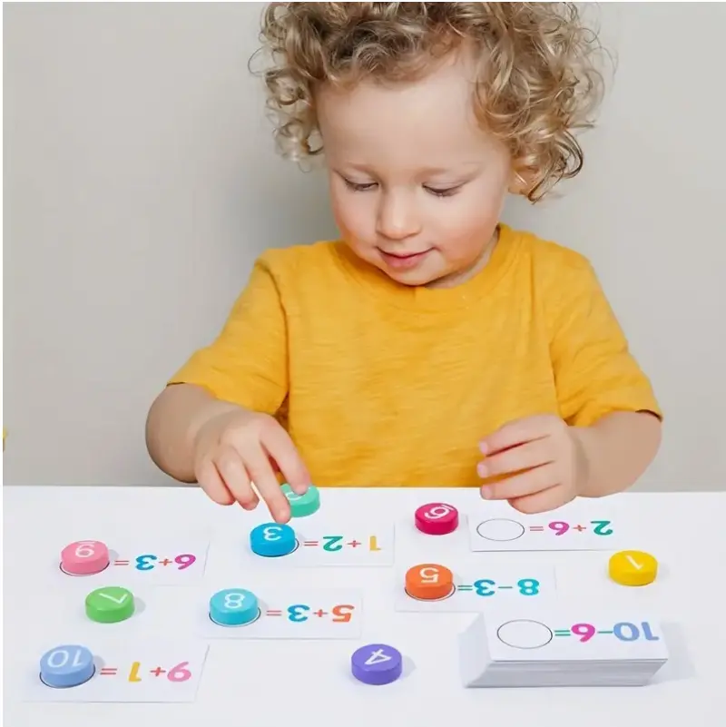 Ice Cream Stick Puzzle Montessori Children's Rainbow Sticks Thinking Puzzle Montessori Math Number Educational Toys