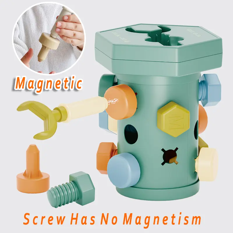 Montessori Screw Toys Large Screw Nut Disassembly Shape Matching Fine Motor Training Toddler Early Educational Kid Toys Boy Gift