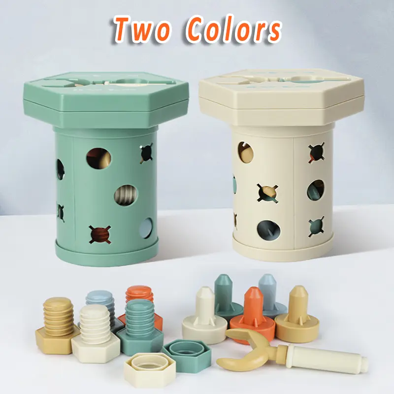 Montessori Screw Toys Large Screw Nut Disassembly Shape Matching Fine Motor Training Toddler Early Educational Kid Toys Boy Gift