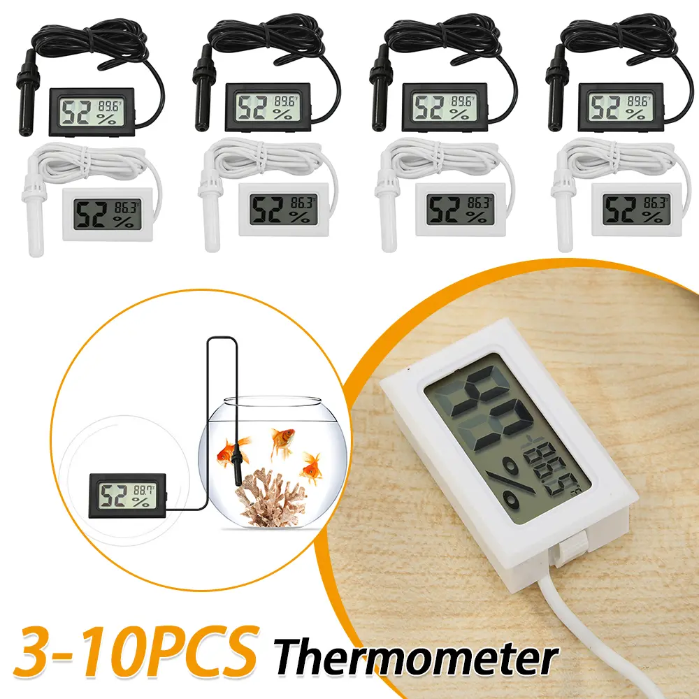 3-10PCS Mini LCD Digital Thermometer Hygrometer Temperature Sensor Humidity Meter Gauge
