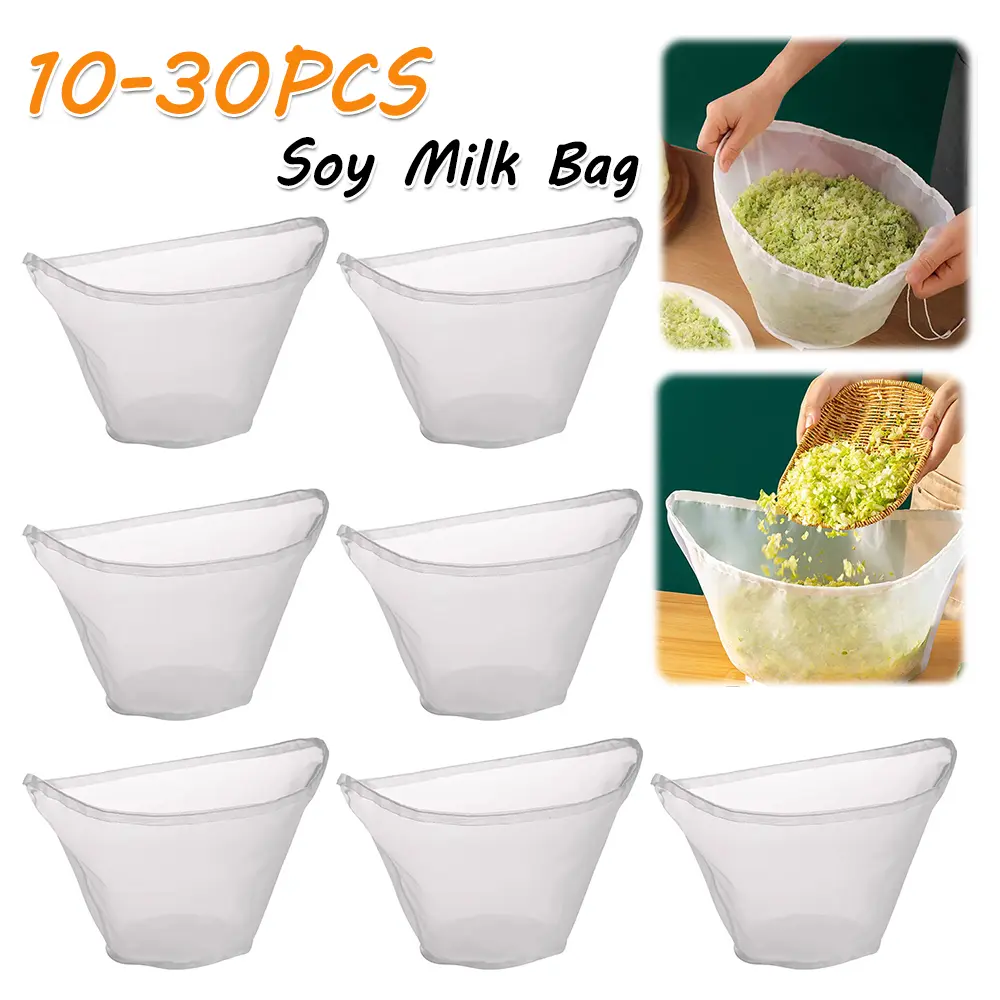 10-30PCS Soy Milk Bag Milk Filtration Nut Milk Bag Fine Mesh Mesh Strainer Bag Food Strainer Bag for Straining Oat/Almond Milk