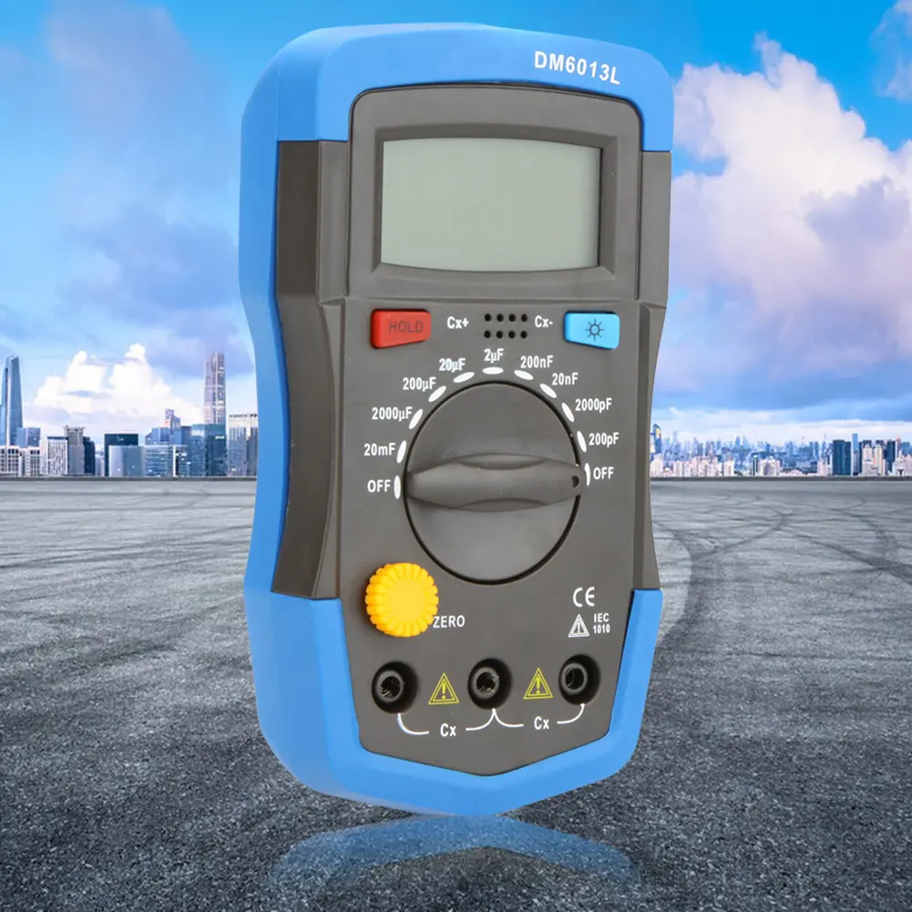 DM6013L Digital Capacitor Tester 1999 Counts 200pF~20mF Electronic Capacitance Tester Data Hold LCD Backlight Measurement Tools