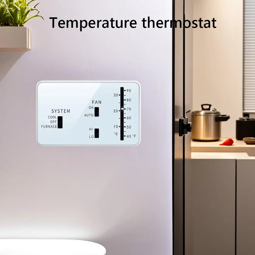 RV Analog Thermostat 3106995.032 Heat/Cool Analog Thermostat RV Analog Thermostat Replacement Replacement for Dometic