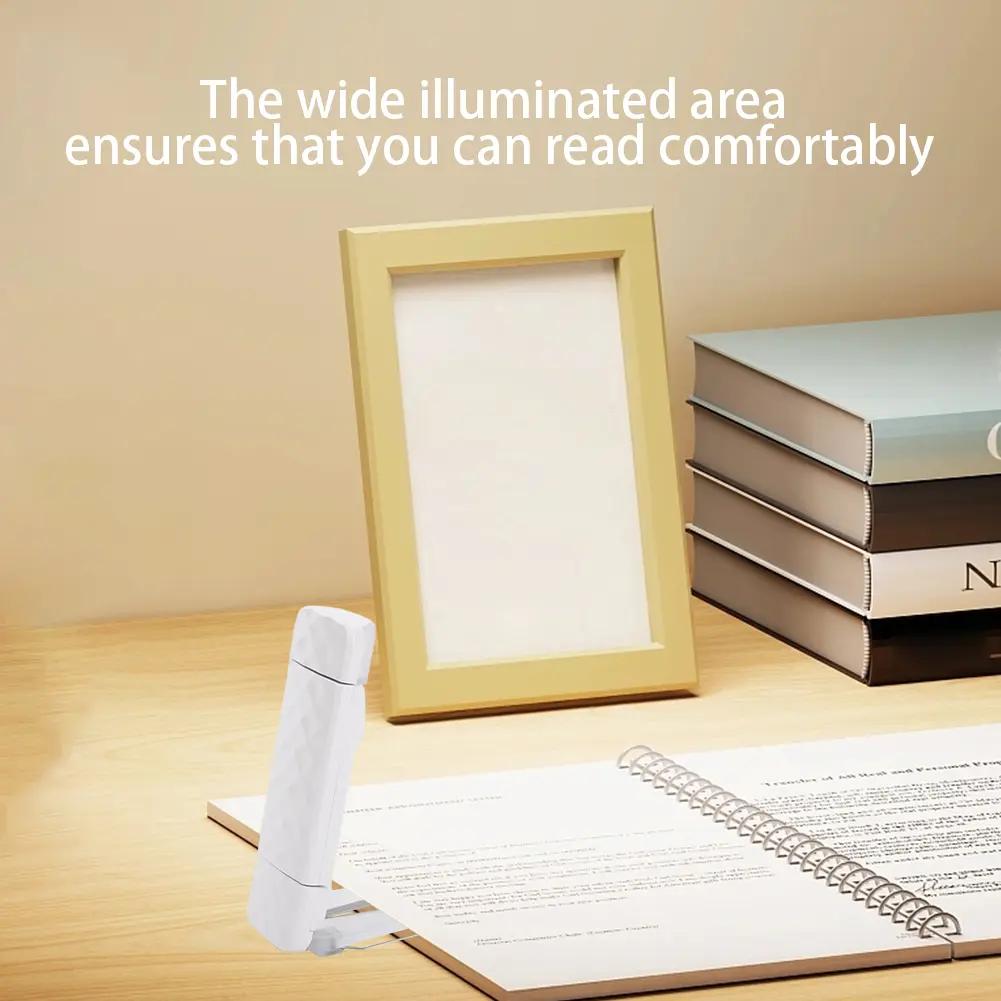 Reading Light 5 Dimmable Brightness Bookmark Night Lamp 180 Degree Rotating Rechargeable Reading Light for Bedroom Study