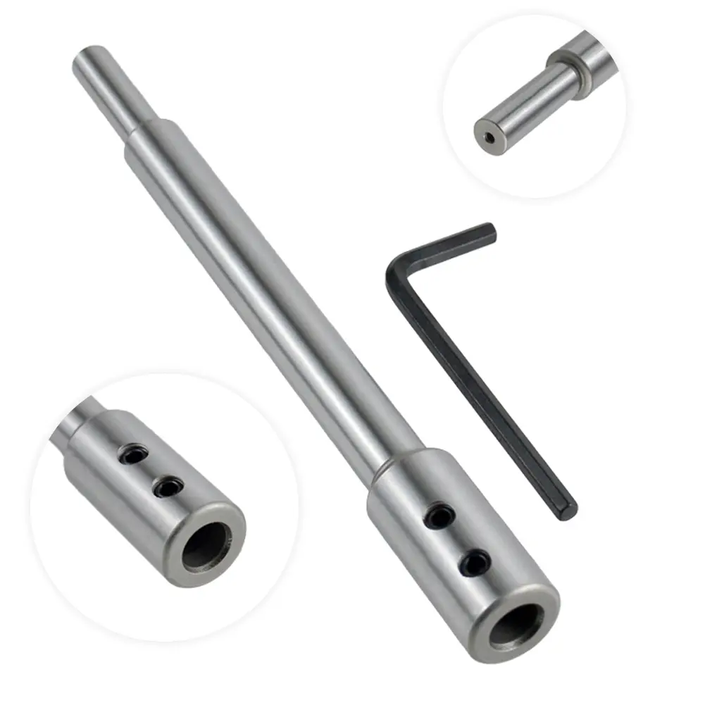 Drill Bit Extender Reusable Woodworking Milling Cutter Bit Extension Chuck Router Bits for Drill Flat-Bottomed Holes
