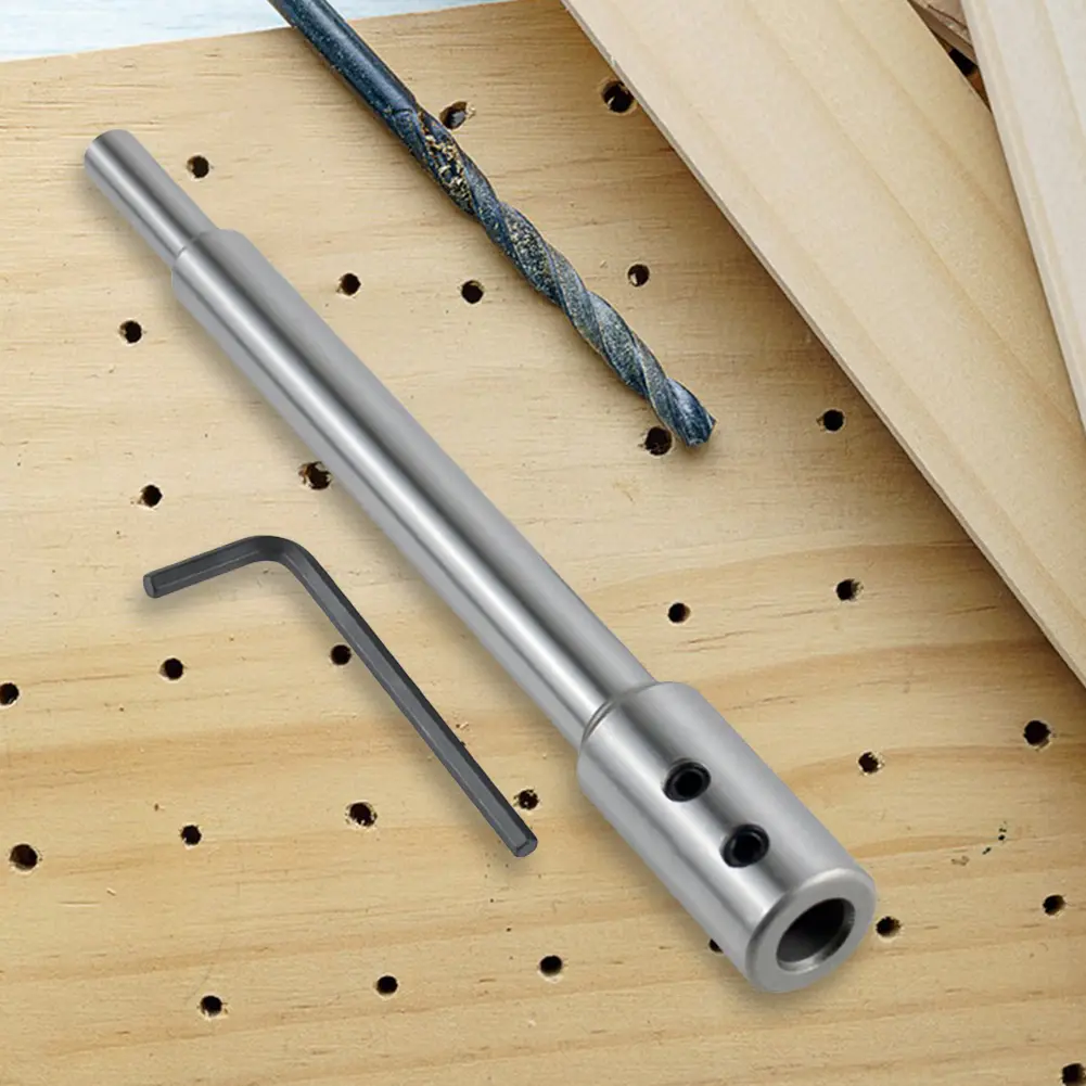Drill Bit Extender Reusable Woodworking Milling Cutter Bit Extension Chuck Router Bits for Drill Flat-Bottomed Holes