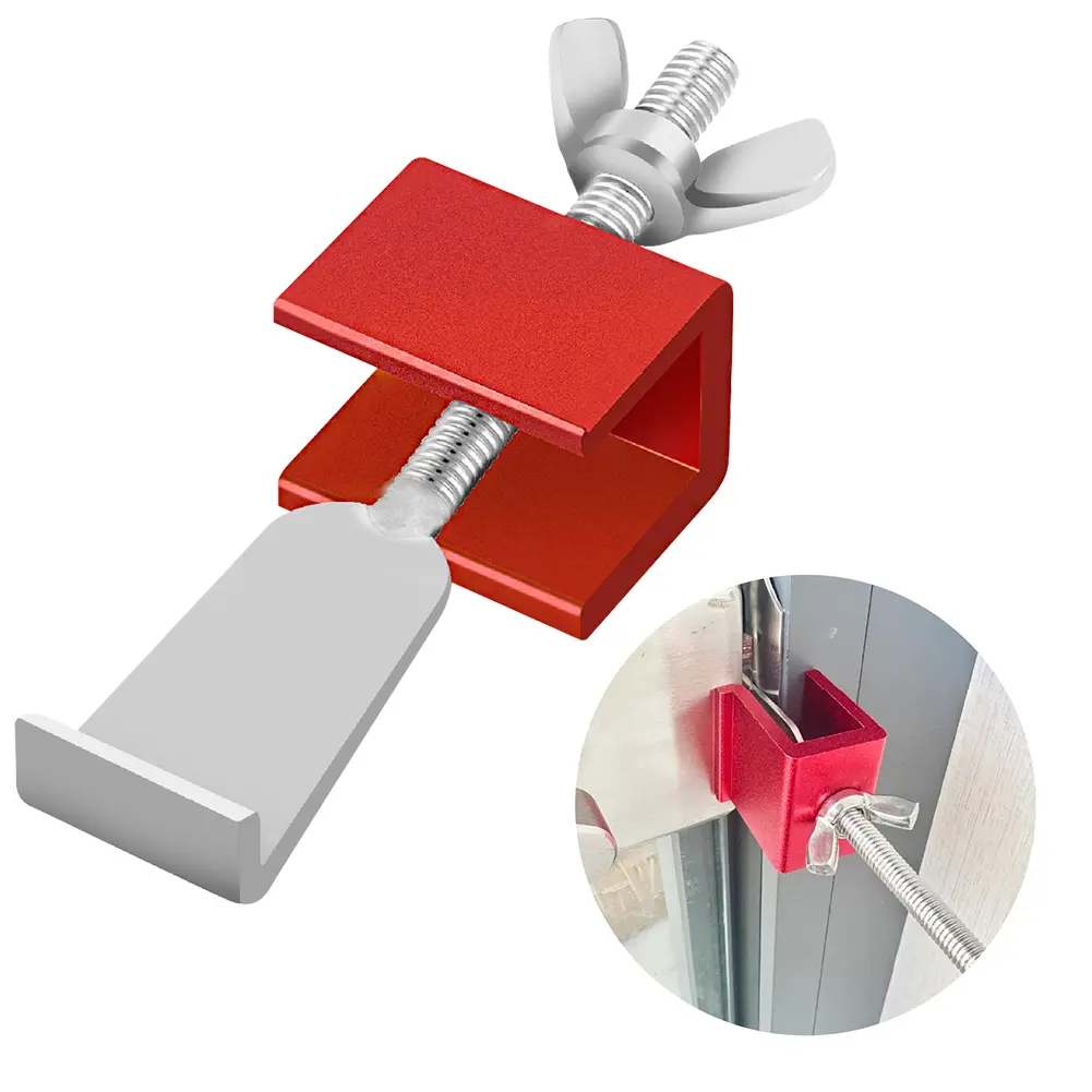 Sliding Door Lock Slide Security Lock Stopper Aluminum Alloy Window Lock for Burglar Proof